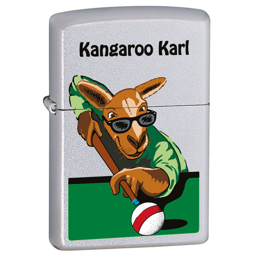 65872-zippo-kangaroo-karl-pool-genuine-satin-chrome-finish-cigar-cigarette-lighter