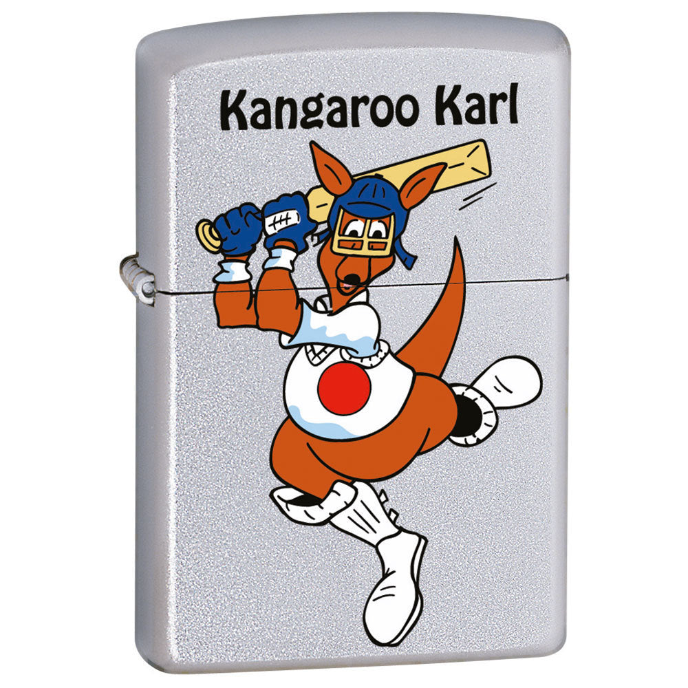 65874-zippo-kangaroo-karl-cricket-genuine-satin-chrome-finish-cigar-cigarette-lighter
