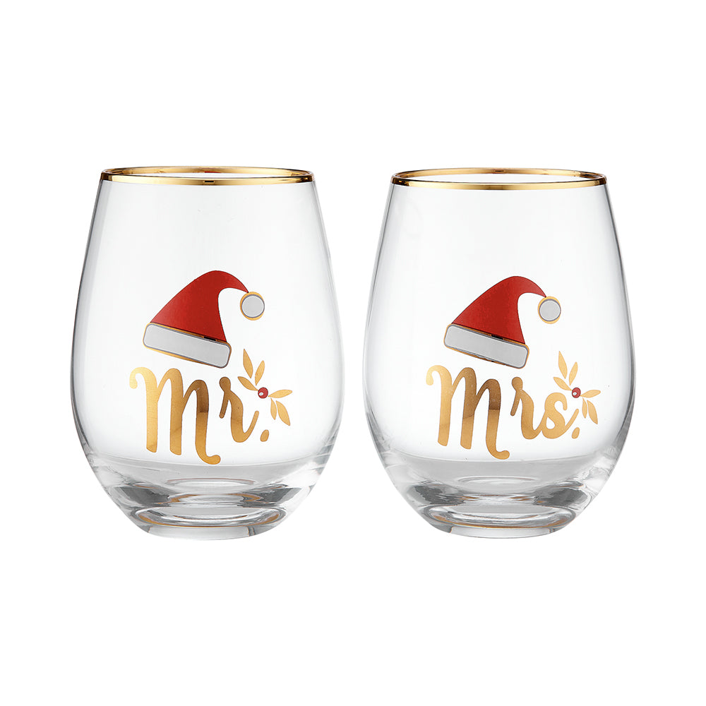 72409-2pc-ladelle-joyful-mr-and-mrs-glass-drink-beverage-tumbler-9x9x12cm-set