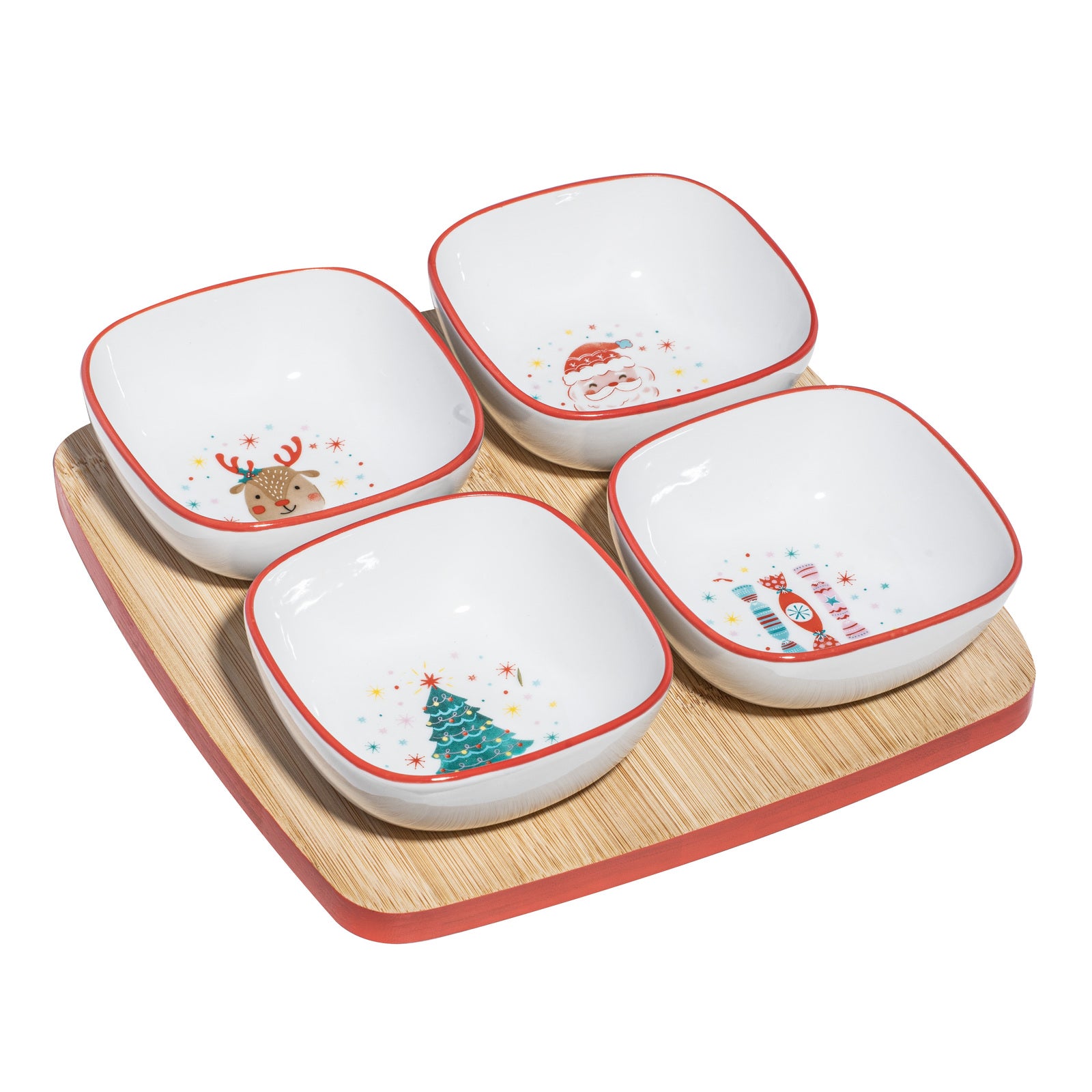 72893-5pc-ladelle-candy-porcelain-bowl-bamboo-tray-serving-entertaining-set