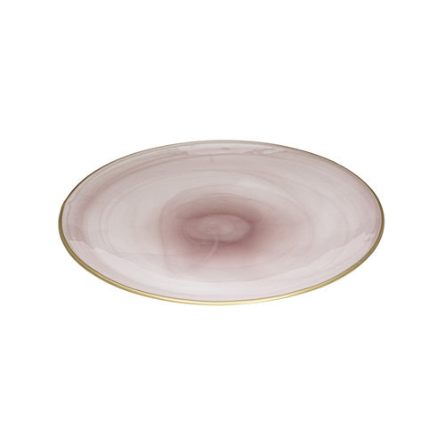897594-ismay-round-21cm-glass-plate-food-dish-serving-tableware-pink