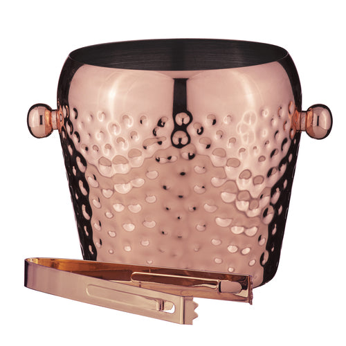 897723-spencer-hammered-stainless-steel-13cm-ice-bucket-w-tongs-copper