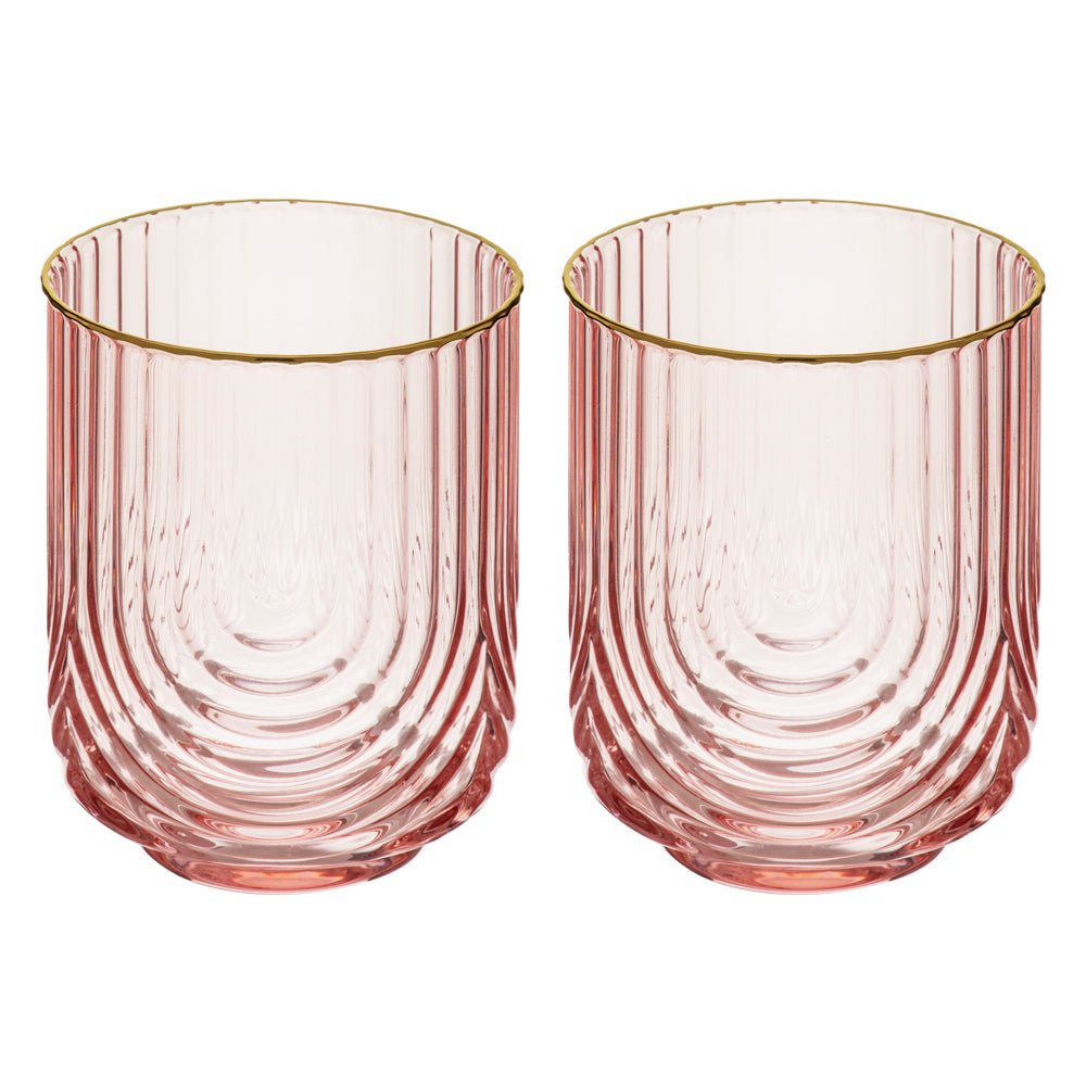 897927-2pc-tempa-florence-420ml-lowball-glass-tumbler-opulent-pink
