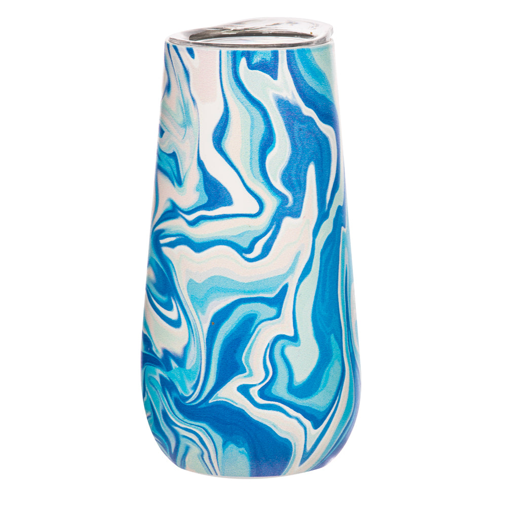 898002-porta-summer-swirl-double-walled-180ml-ss-champagne-tumbler-blue