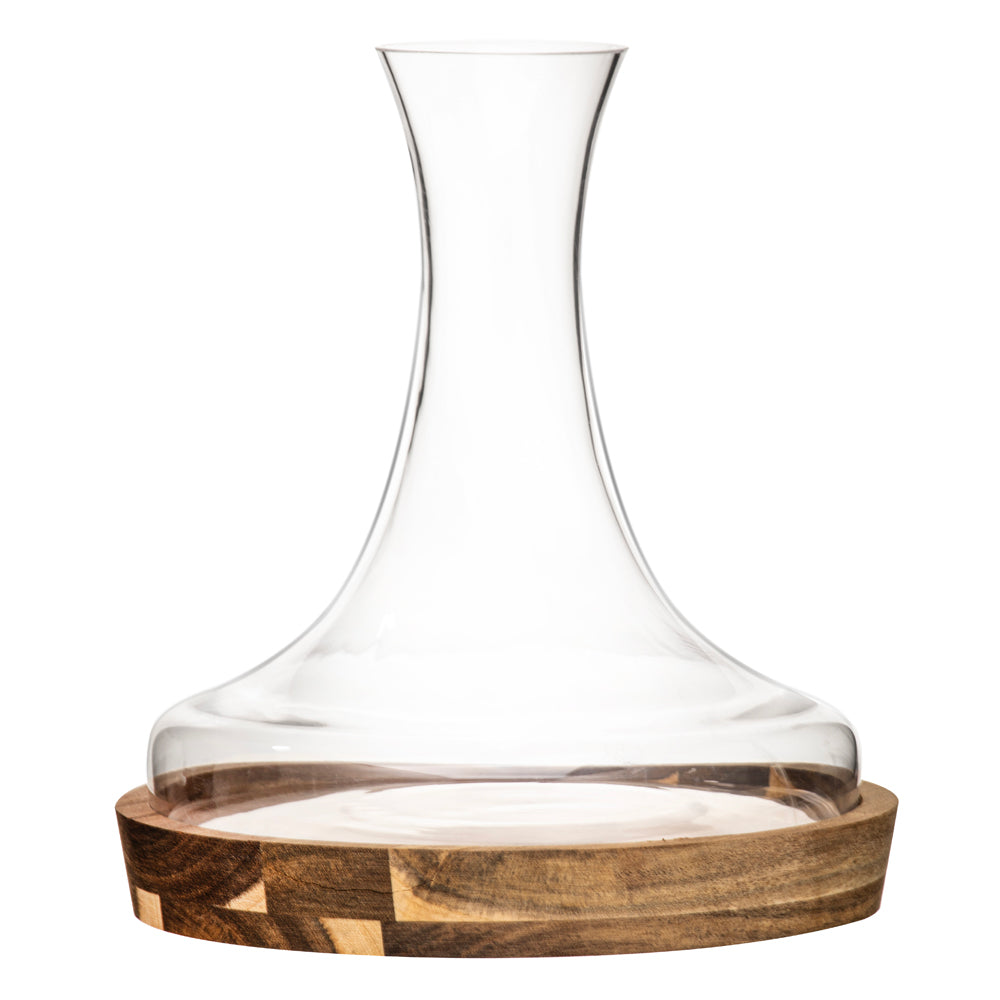 898028-tempa-harvey-1-6l-glass-wine-decanter-w-acacia-wood-holder-clear