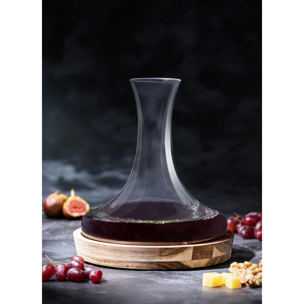 898028-tempa-harvey-1-6l-glass-wine-decanter-w-acacia-wood-holder-clear