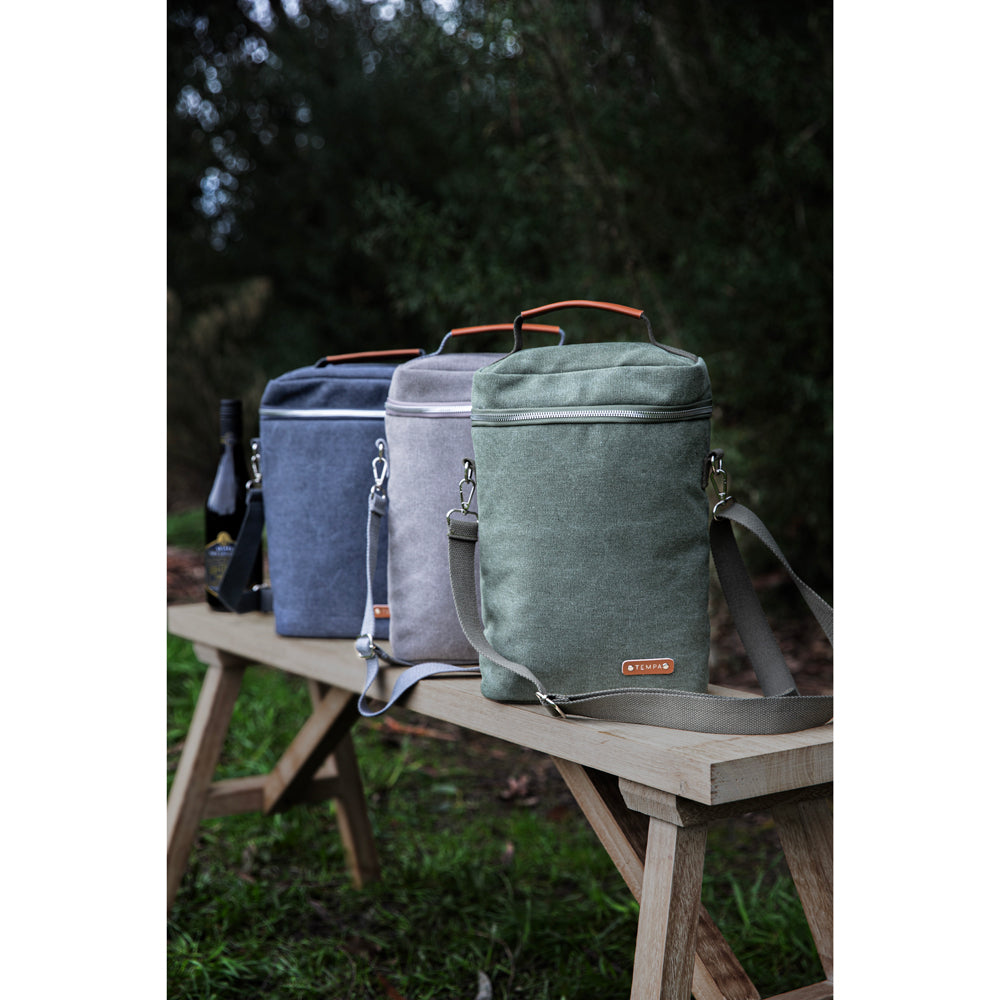 898120-tempa-kayce-adjustable-insulated-34cm-double-wine-bag-storage-olive-green