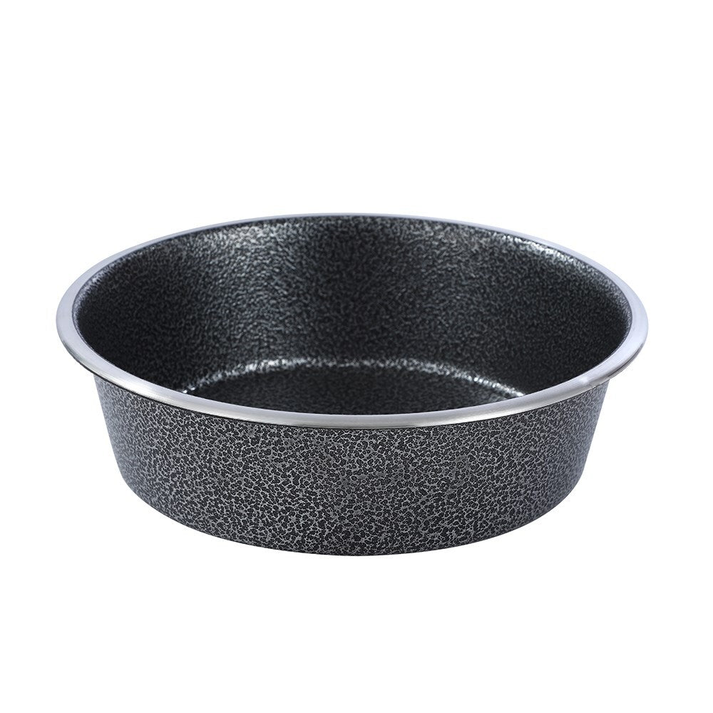 10133-paws-claws-pet-dog-21cm-1-5l-stainless-steel-bowl-speckled-gunmetal