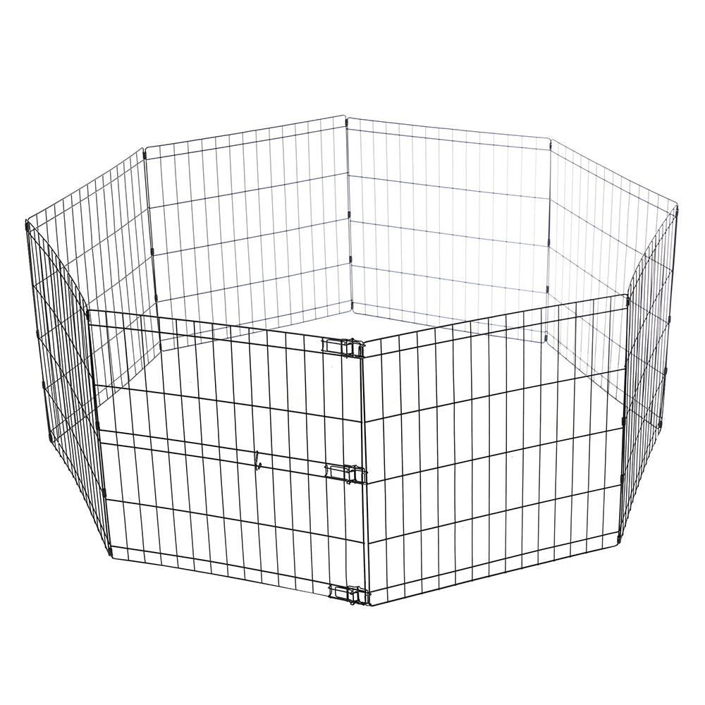 10400608-m-pets-small-66cm-foldable-puppy-dog-pet-pen-black