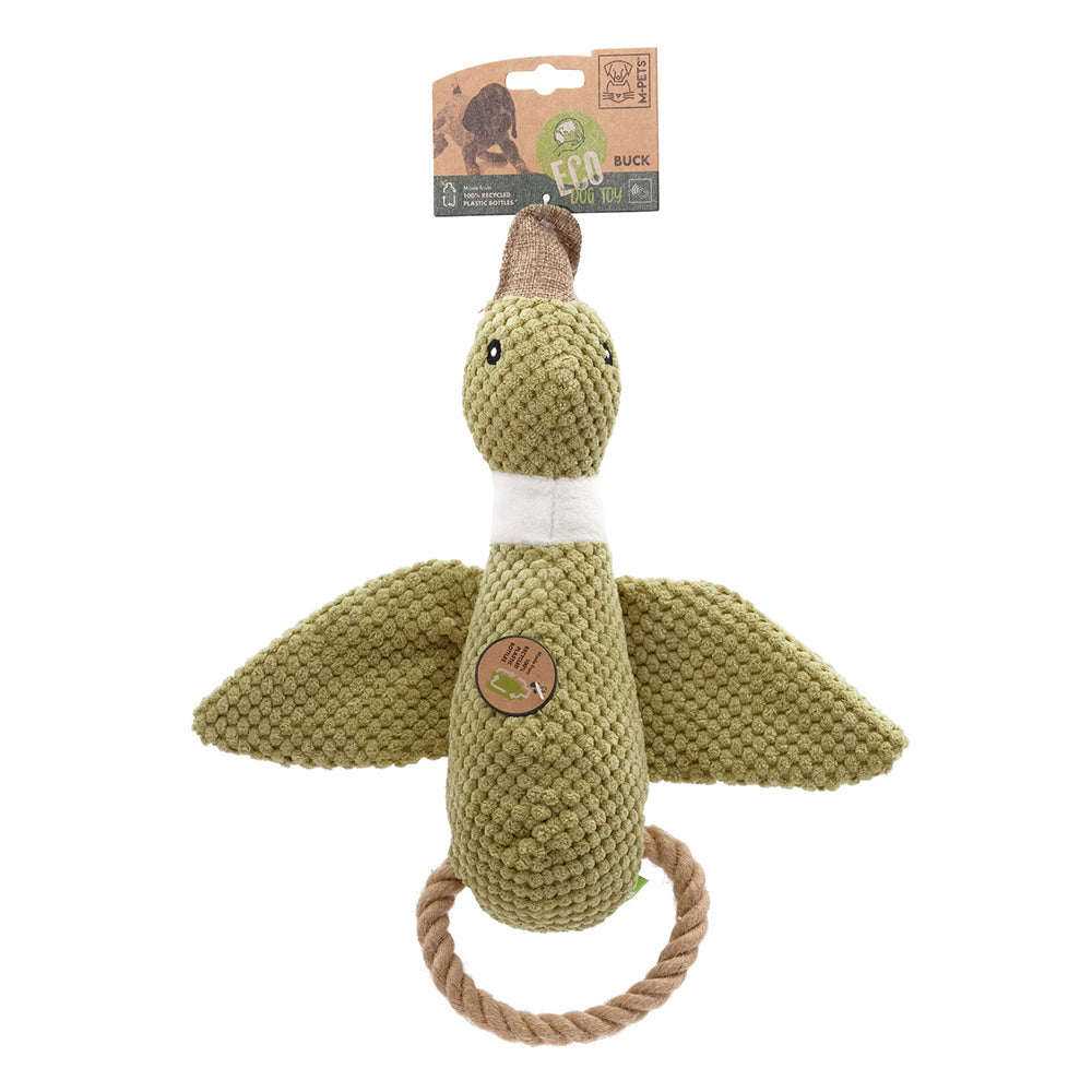 10643199-m-pets-35cm-duck-eco-friendly-pet-dog-toy-green