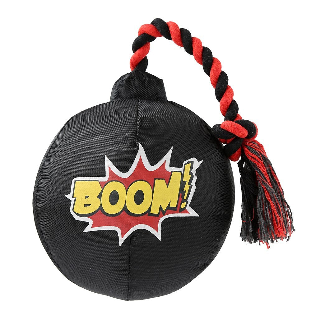 10706-paws-claws-pet-dog-45cm-bomb-on-a-rope-oxford-toy-black