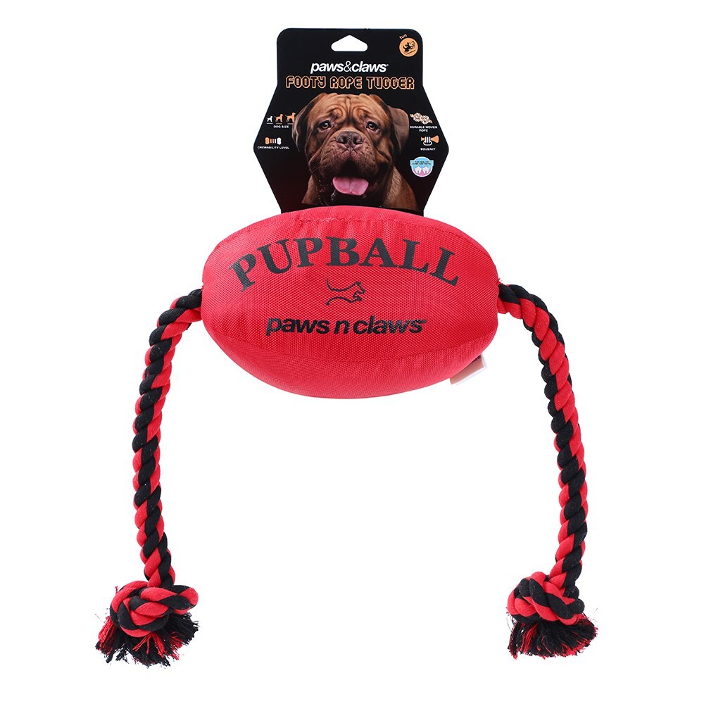 10744-paws-claws-footy-oxford-rope-tugger-75x25x20cm