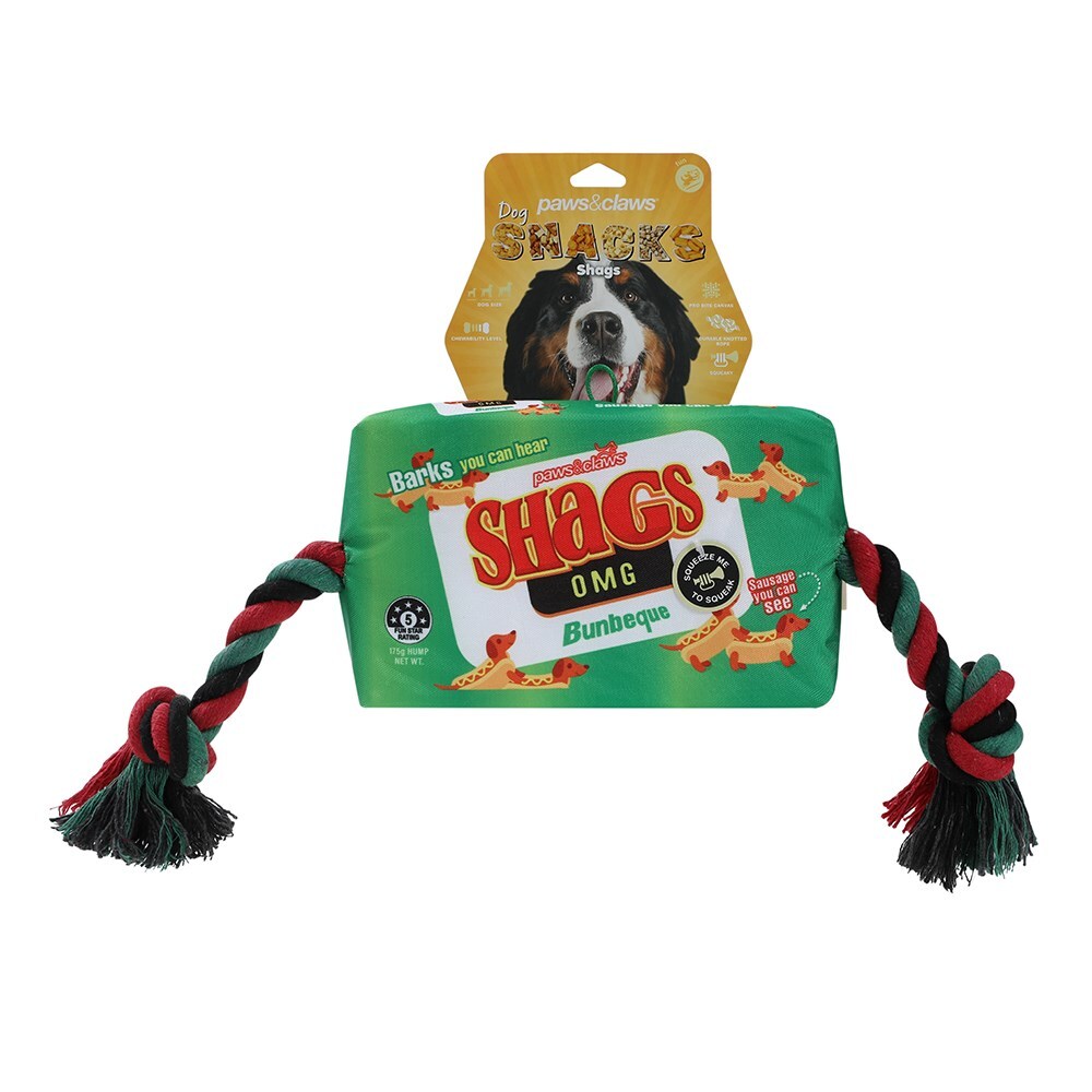 11086-paws-claws-27cm-shags-snacks-oxford-tugger-pet-dog-toy-w-rope-assorted