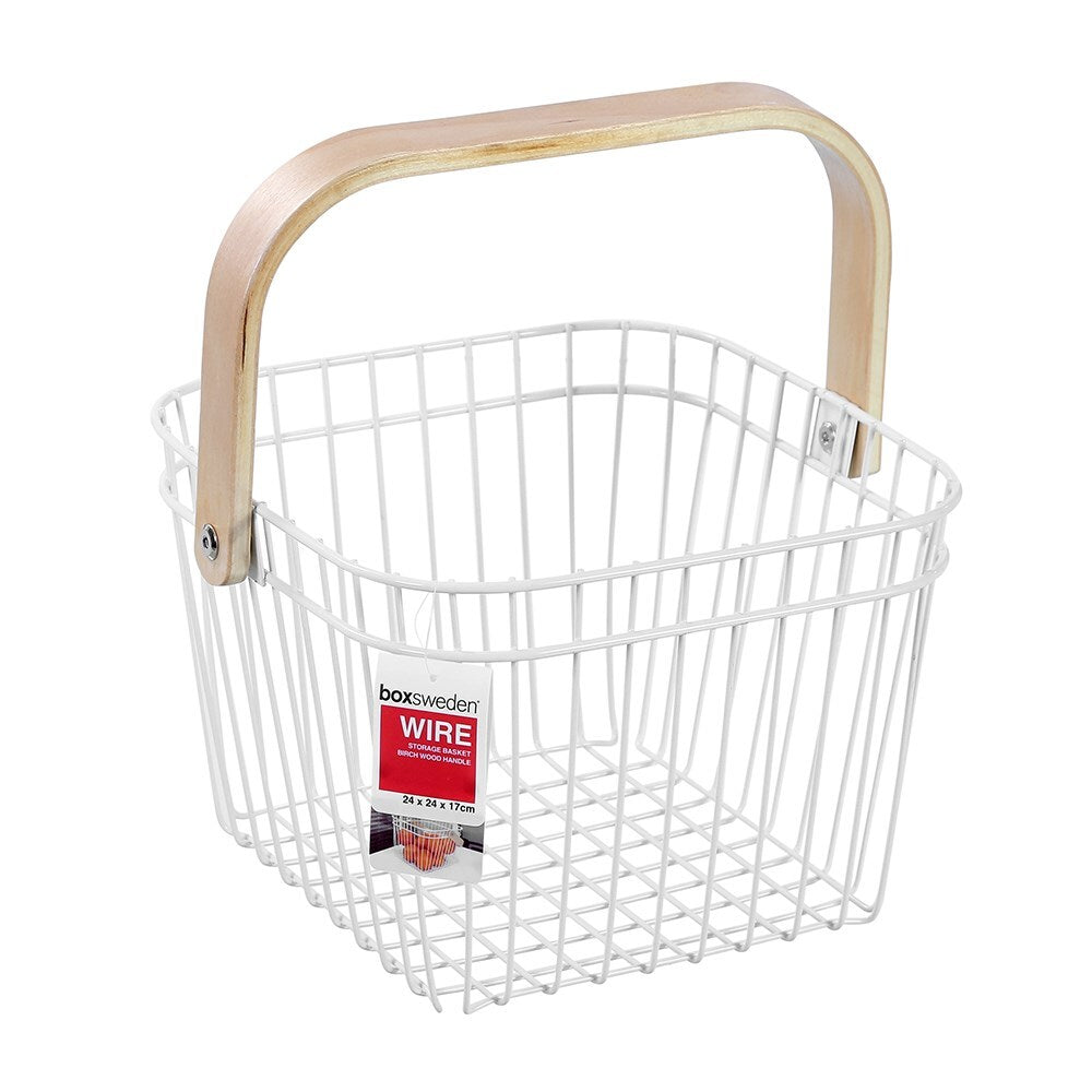 11178-boxsweden-24cm-wire-storage-basket-w-birchwood-handle-white