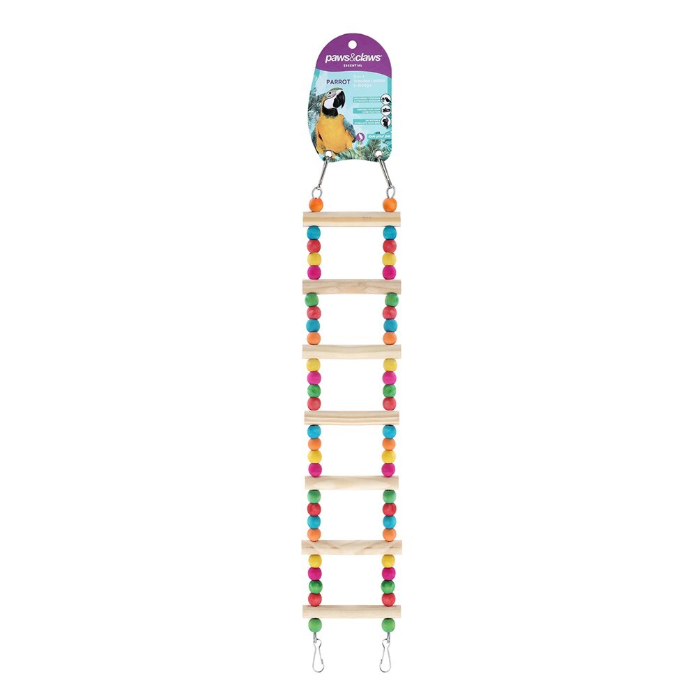 11277-paws-and-claws-parrot-wooden-ladder-54x10cm
