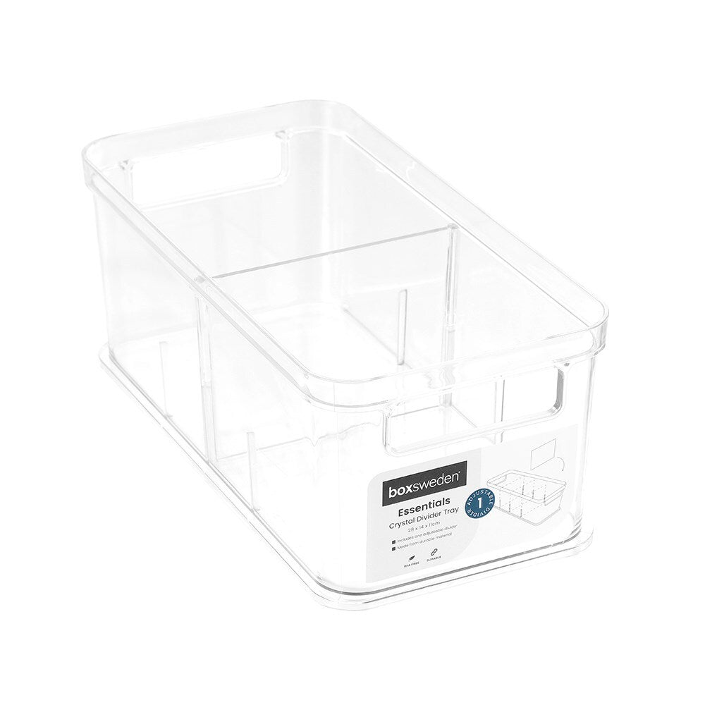 12298-boxsweden-crystal-28x14cm-storage-tray-adjustable-divider-clear