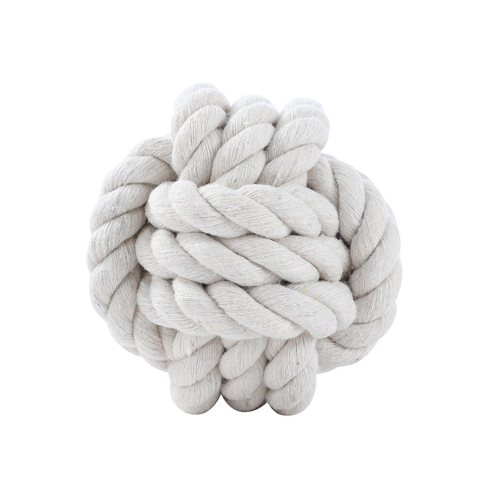 14247-paws-claws-7-5cm-eco-rope-knotted-ball-pet-chew-toy-white