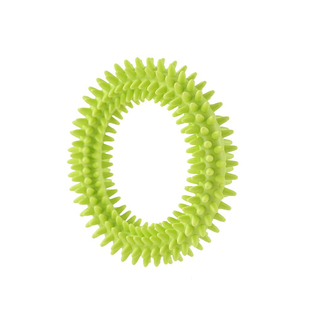 14292-paws-claws-11cm-tpr-spikey-ring-pet-dog-toy-assorted