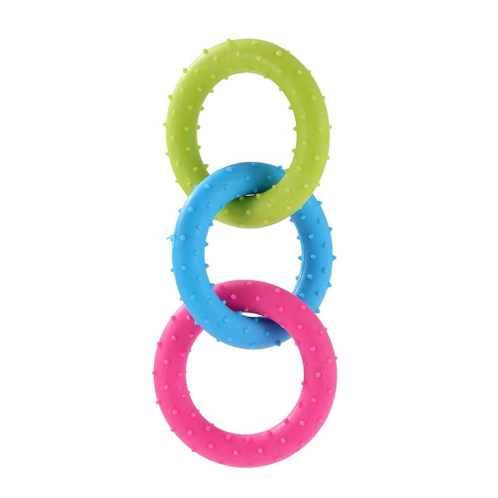 14308-3pc-paws-claws-pet-dog-16cm-tpr-spikey-ring-tugger-chew-toy