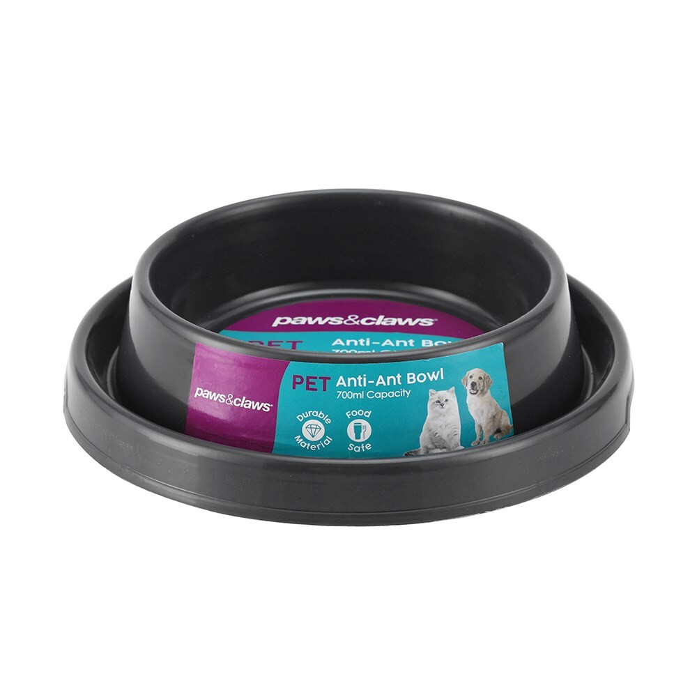 14384-paws-claws-anti-ant-pet-dog-bowl-22-5x16-5x5-5cm-dark-grey