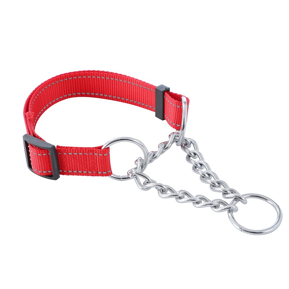 14476-paws-claws-chain-dog-pet-training-collar-40-60cm-w-webbing-large-assorted