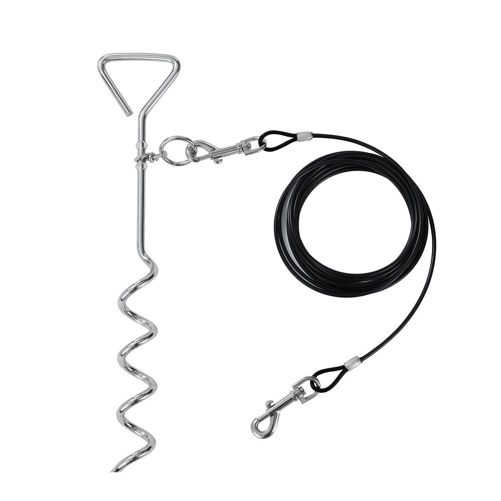 14957-paws-claws-pet-dog-4m-tie-out-cable-w-stake-combo-assorted