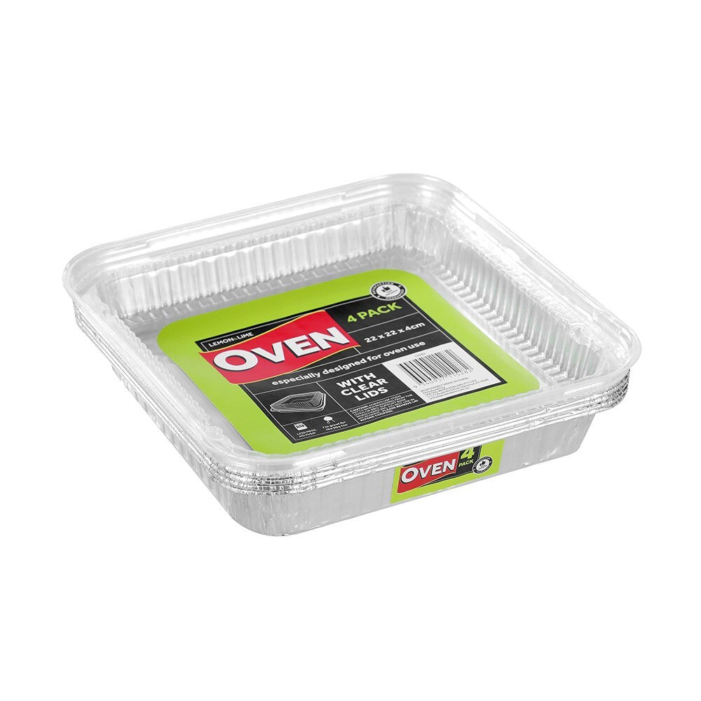 15282-4pc-lemon-lime-22x4cm-square-foil-tray-w-plastic-lid