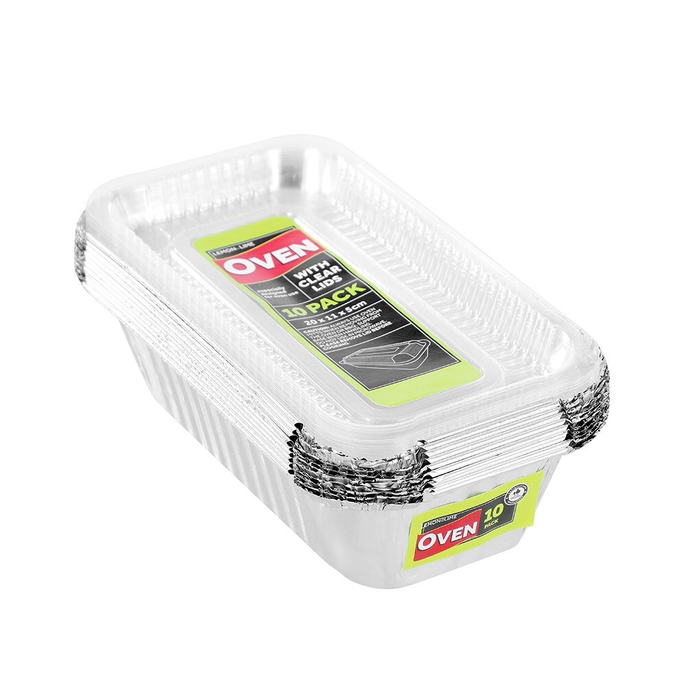 15312-10pc-lemon-lime-20x5cm-baking-foil-tray-rectangle-w-plastic-lid