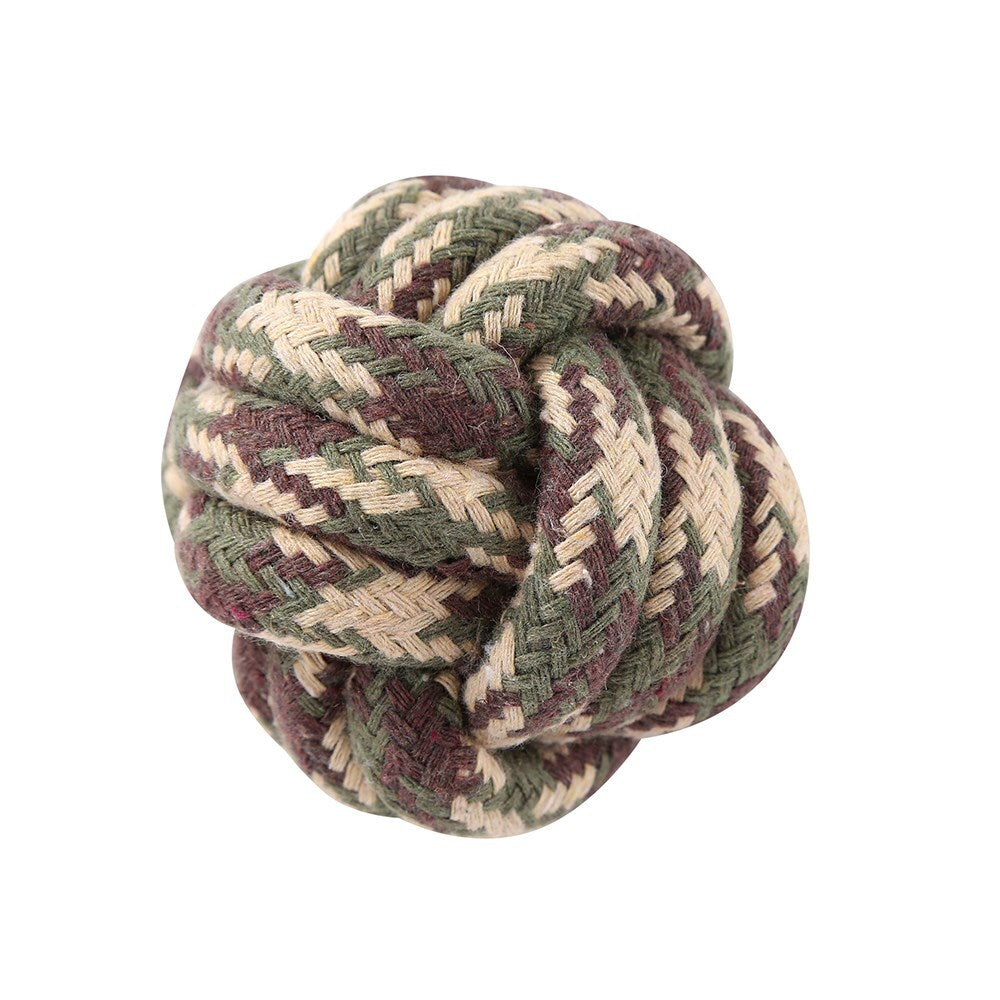 15824-paws-claws-military-6cm-knotted-rope-ball-toy-assorted