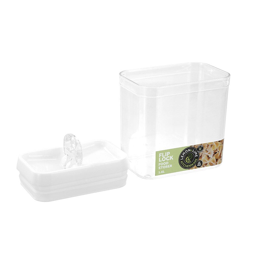 16036-lemon-lime-flip-lock-1-6l-16-5cm-food-storer-rectangle-container-clear