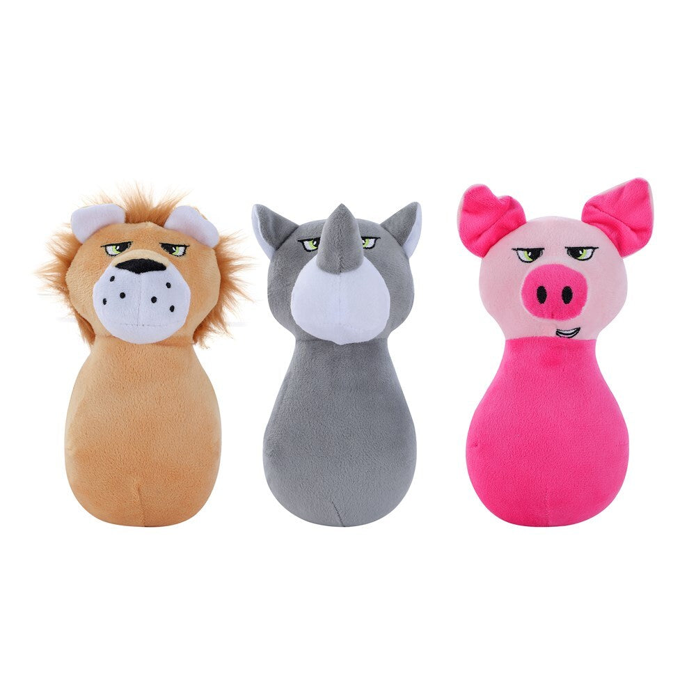 17101-paws-claws-plush-squeaky-animal-head-pet-dog-toy-assorted