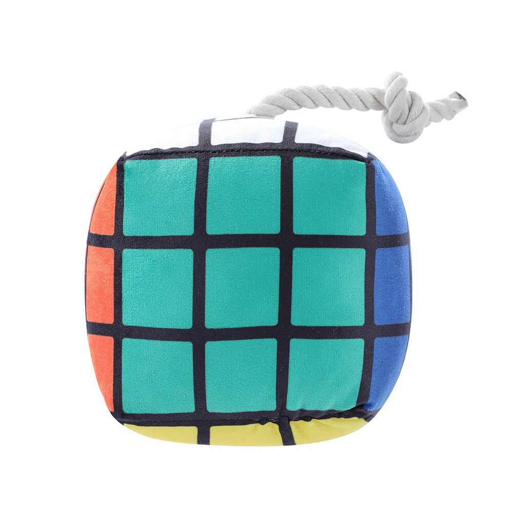18283-paws-claws-16cm-magic-cube-plush-pet-dog-toy-w-rope-large