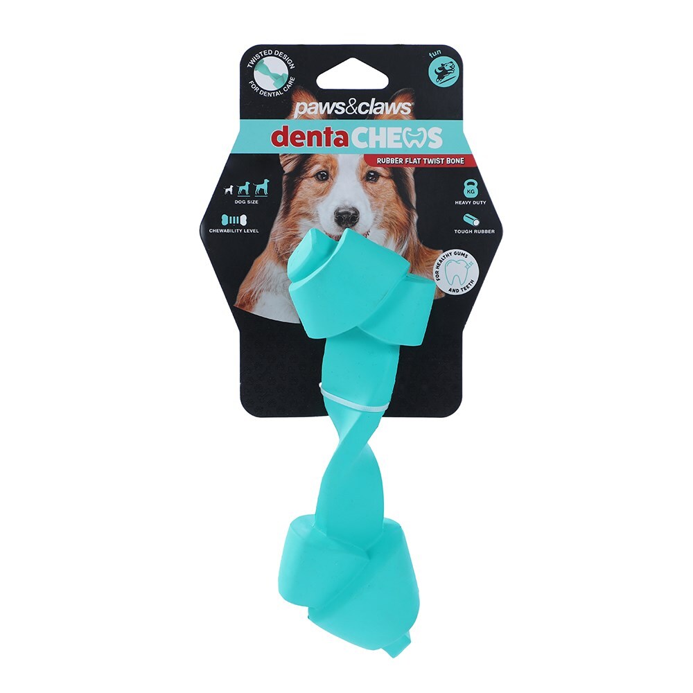 18665-paws-and-claws-22-8x7-6x5-9cm-denta-chews-flat-twist-bone-dog-pettoy-assorted