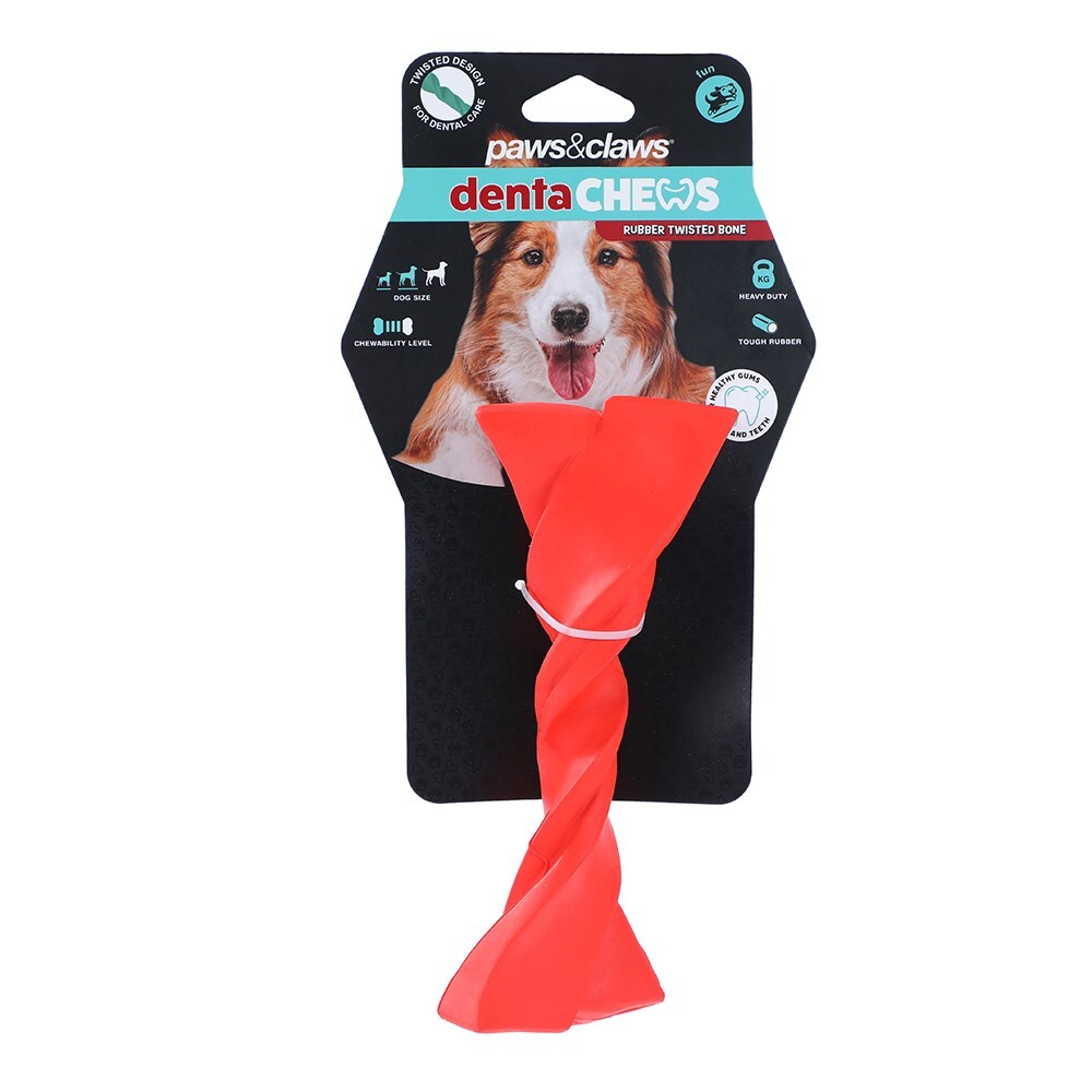 18719-paws-and-claws-20-9x8-8x5-8cm-denta-chews-twisted-bone-dog-pet-toy