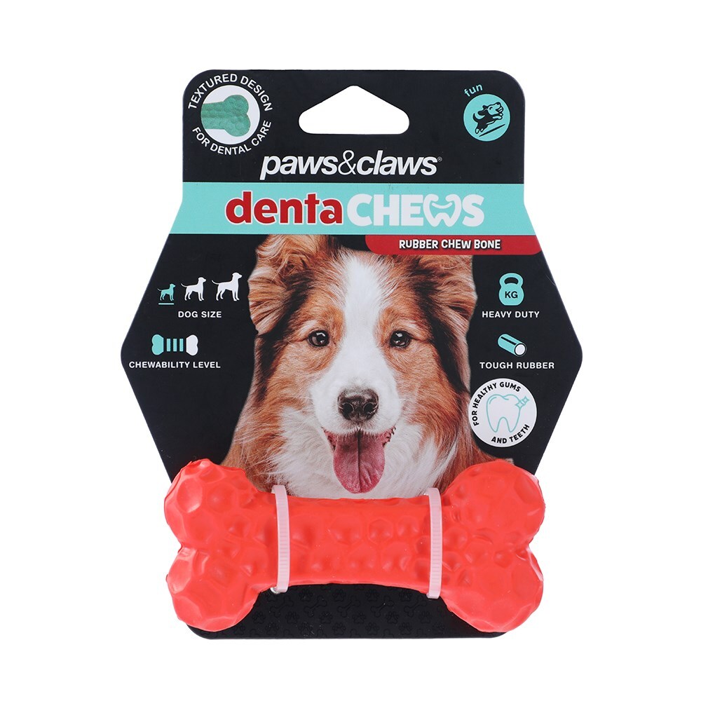 18726-paws-and-claws-9-6x4-5x2-5cm-denta-chews-bone-dog-pet-toy