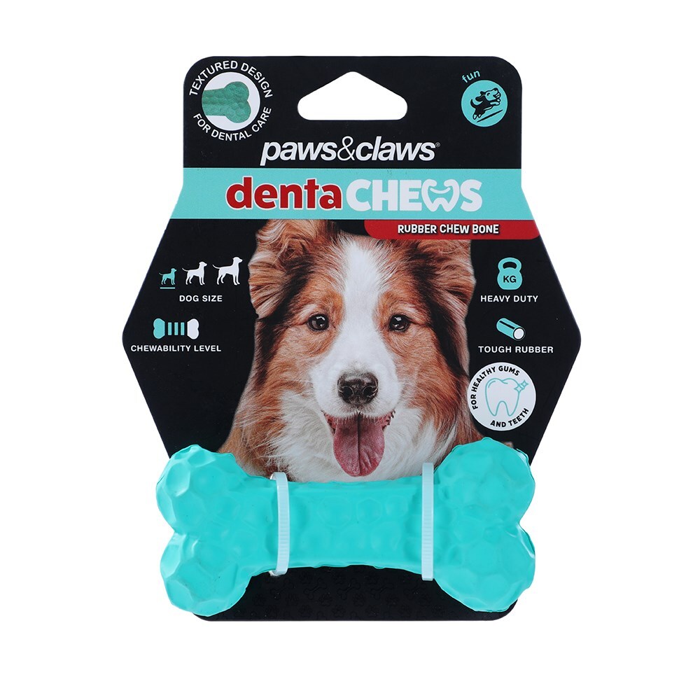 18726-paws-and-claws-9-6x4-5x2-5cm-denta-chews-bone-dog-pet-toy