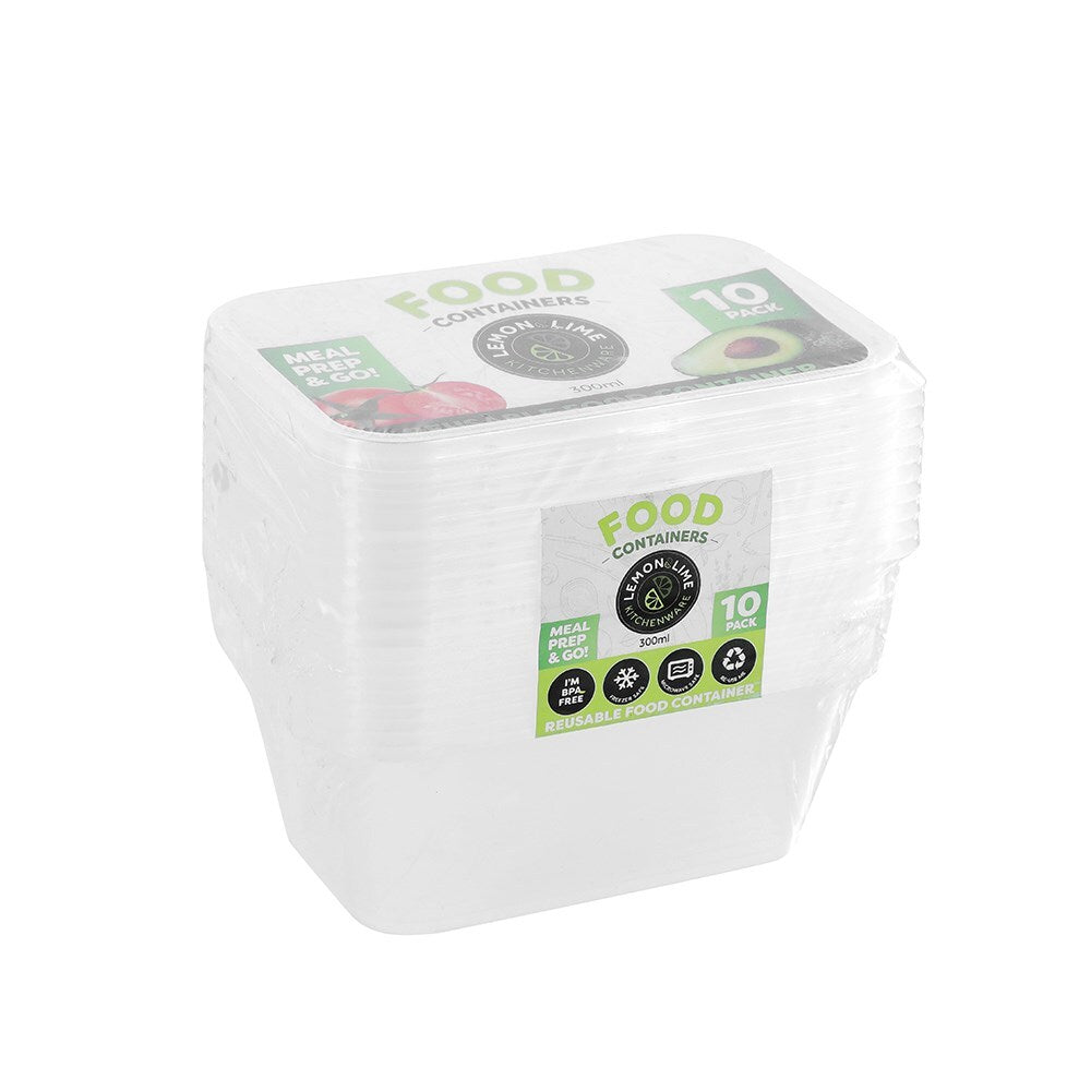 19068-10pc-lemon-lime-reusable-food-container-rectangular-300ml