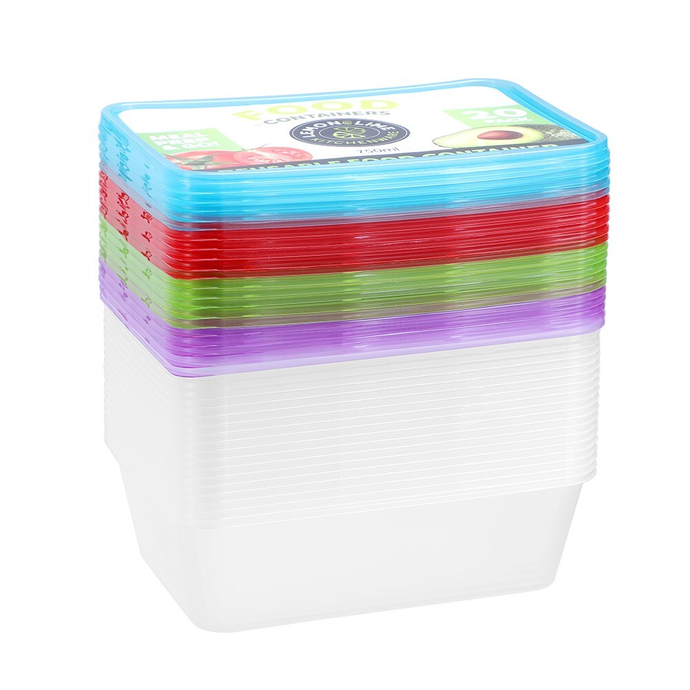 19204-20pk-lemon-lime-rectangle-750ml-reusable-food-container-w-coloured-lids