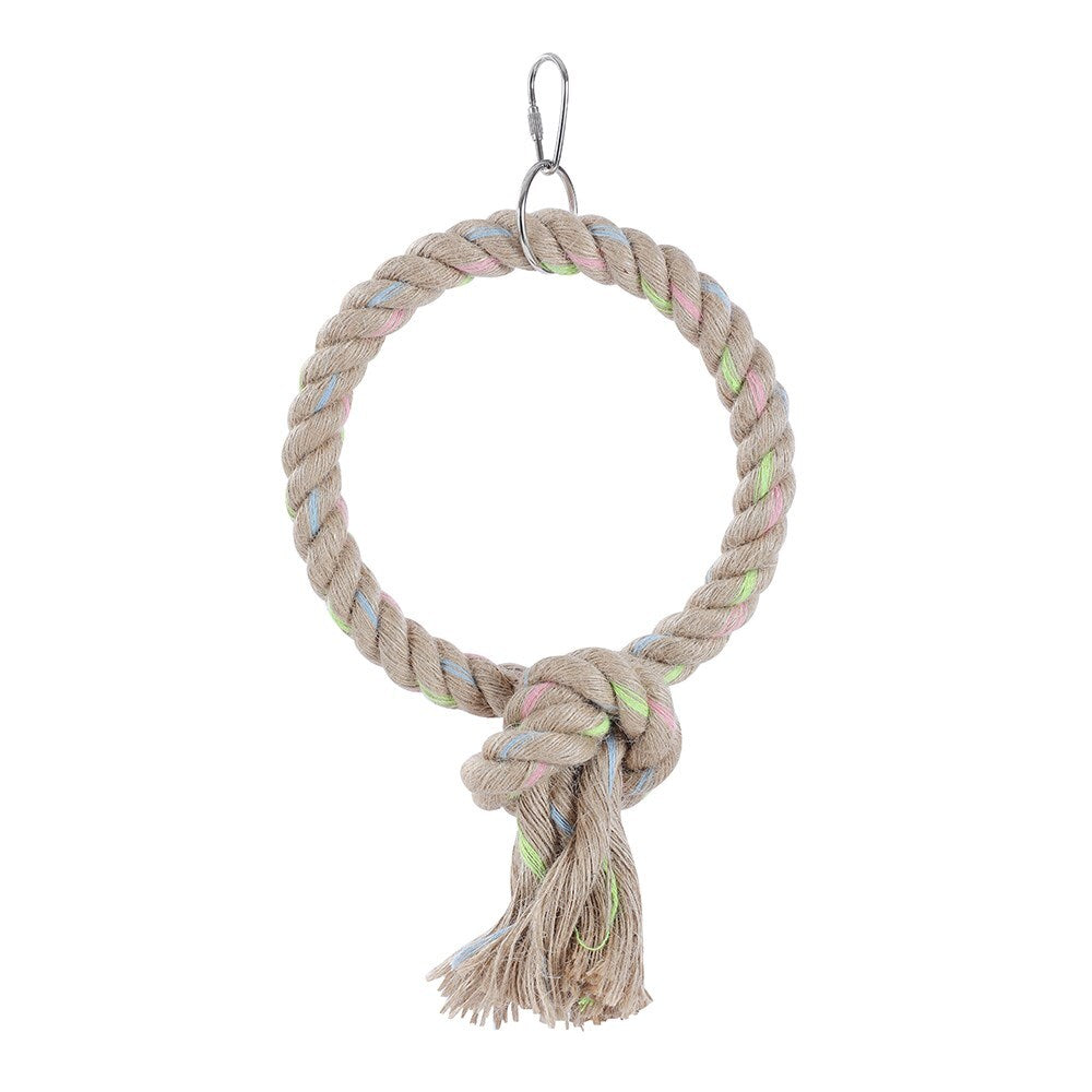 20194-paws-claws-16cm-jute-ring-parrot-pet-bird-toy-small