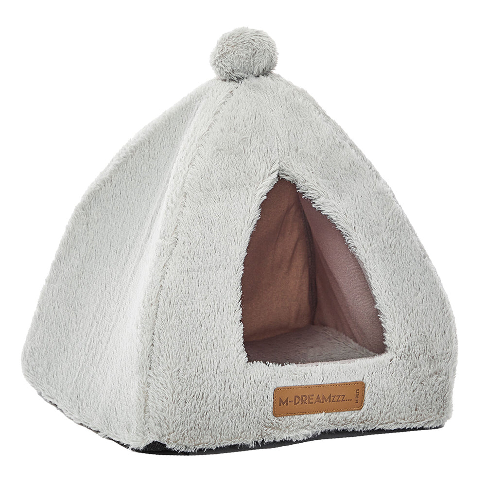 20300313-m-pets-pop-up-37cm-teepee-cat-pet-tent-house-grey