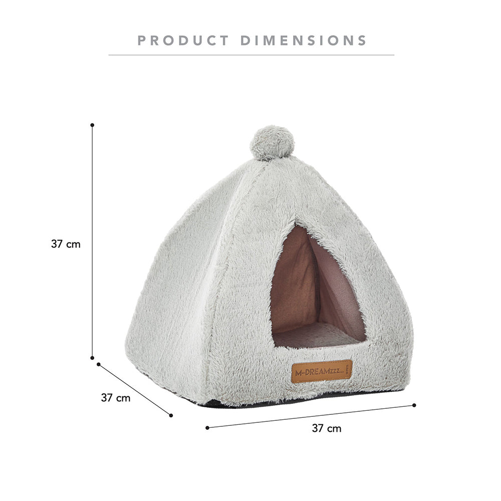 20300313-m-pets-pop-up-37cm-teepee-cat-pet-tent-house-grey