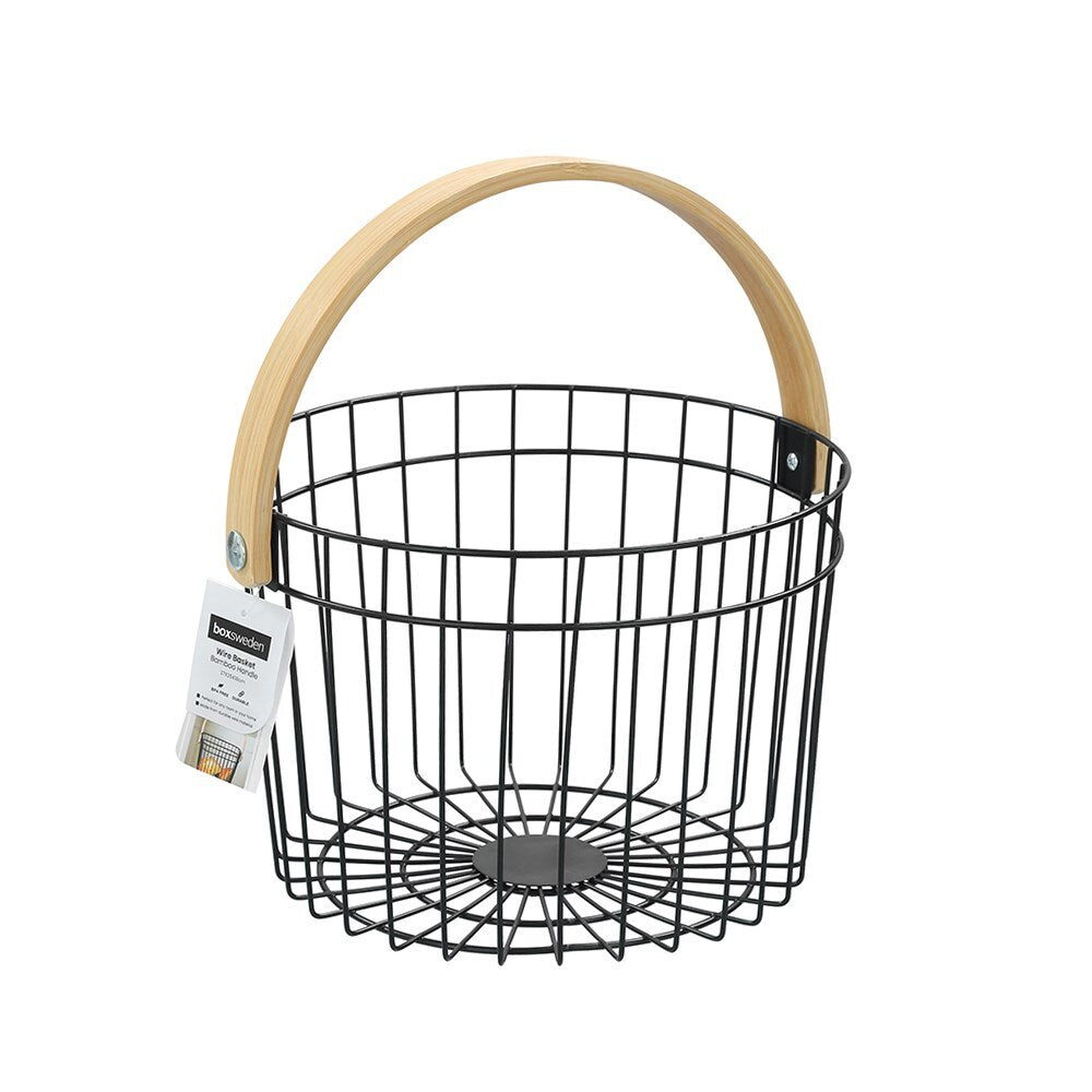 21153-boxsweden-round-wire-27x25cm-basket-w-bamboo-handle-black