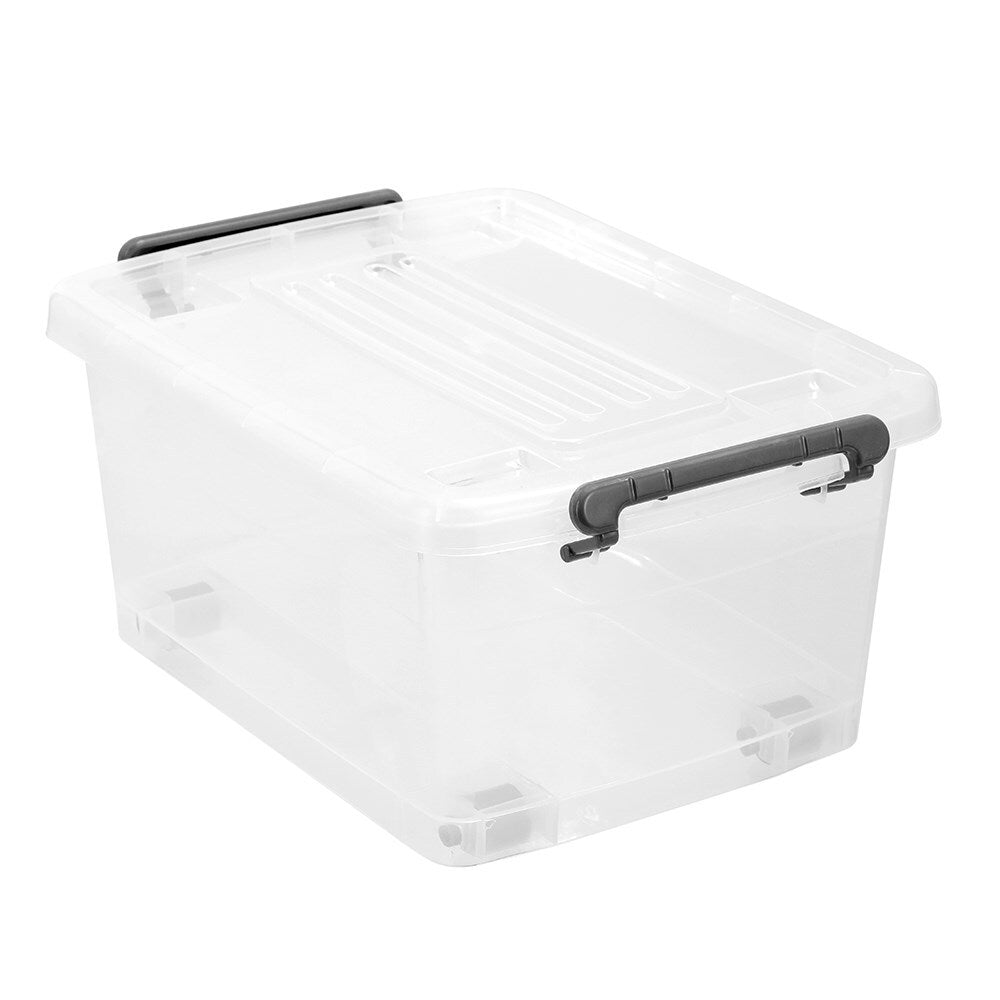 21467-boxsweden-15l-40cm-storage-roller-tub-container-w-wheels-clear