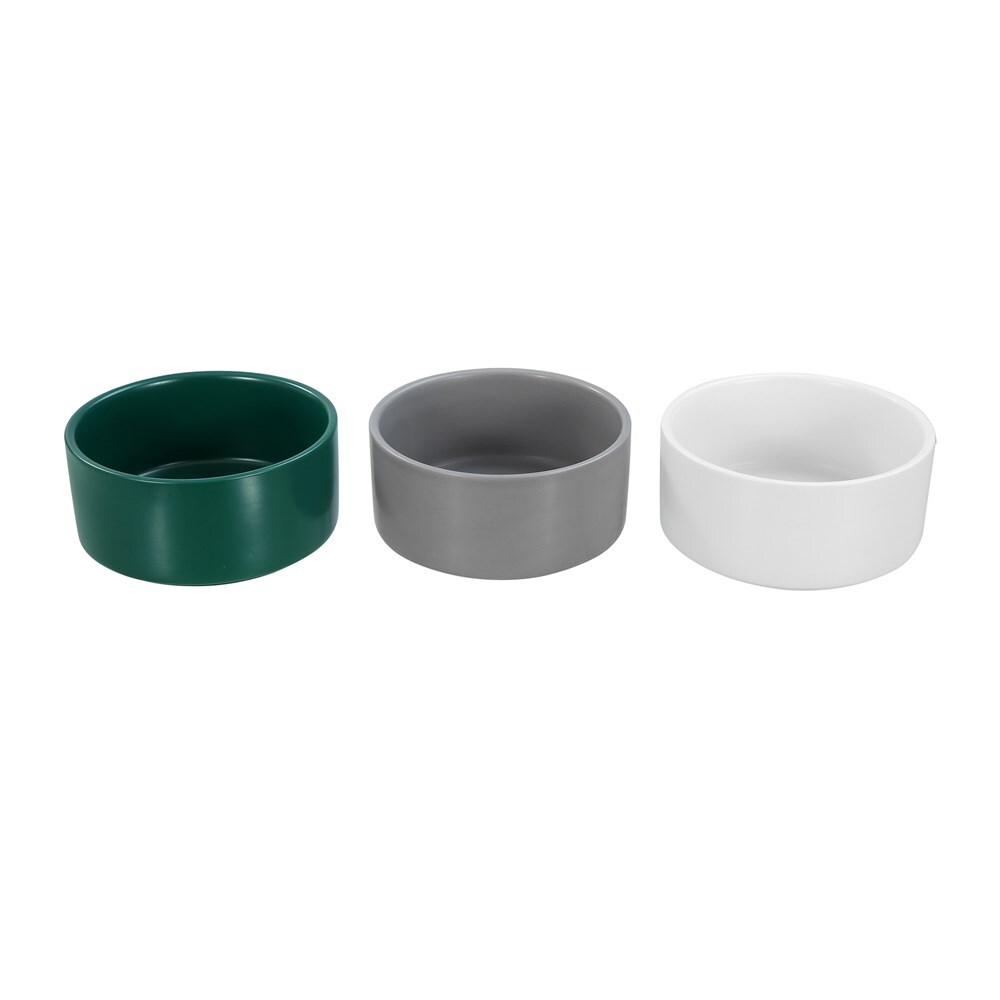 21610-paws-claws-16cm-950ml-ceramic-pet-bowl-assorted-white-green-grey