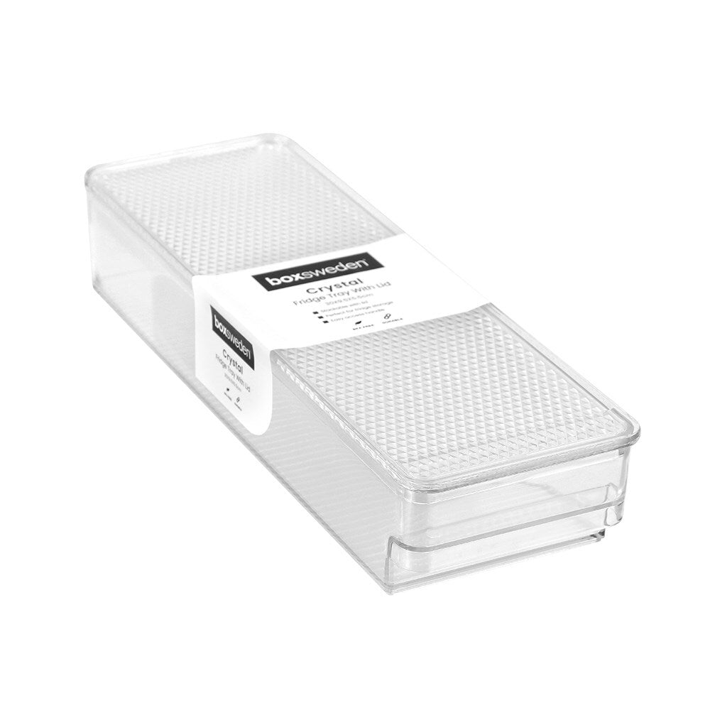 23249-boxsweden-crystal-30x9-5cm-fridge-tray-w-lid-clear