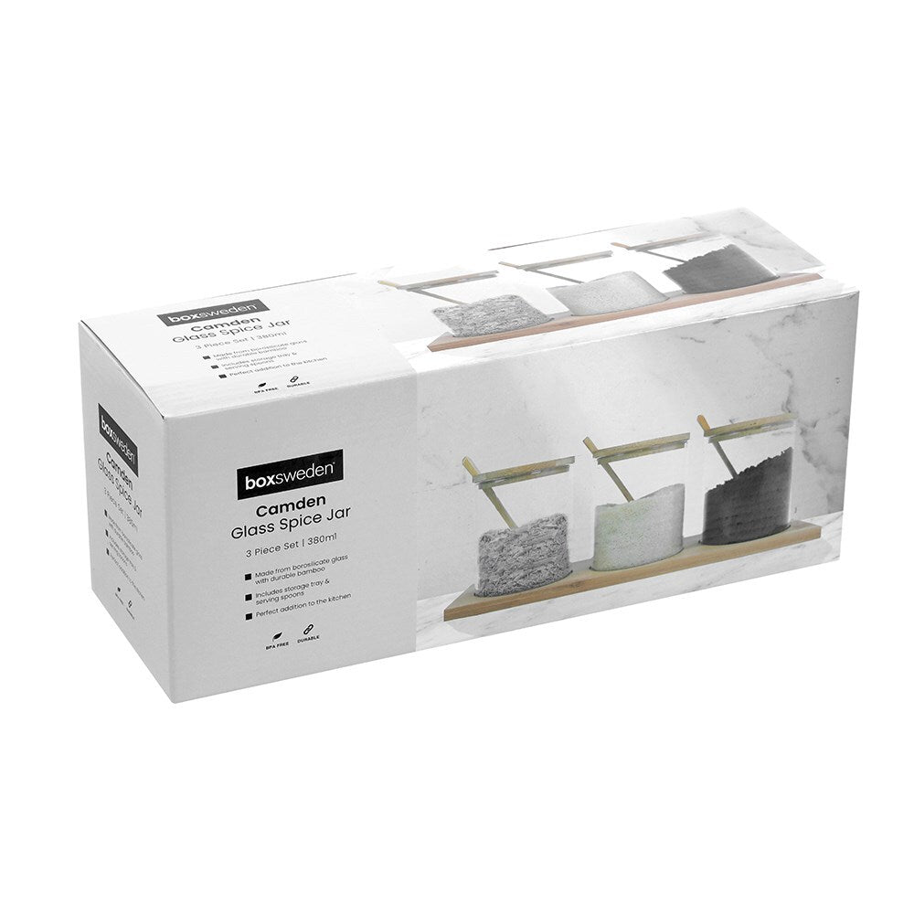 24437-3pc-boxsweden-camden-380ml-glass-spice-jar-w-bamboo-tray-spoons