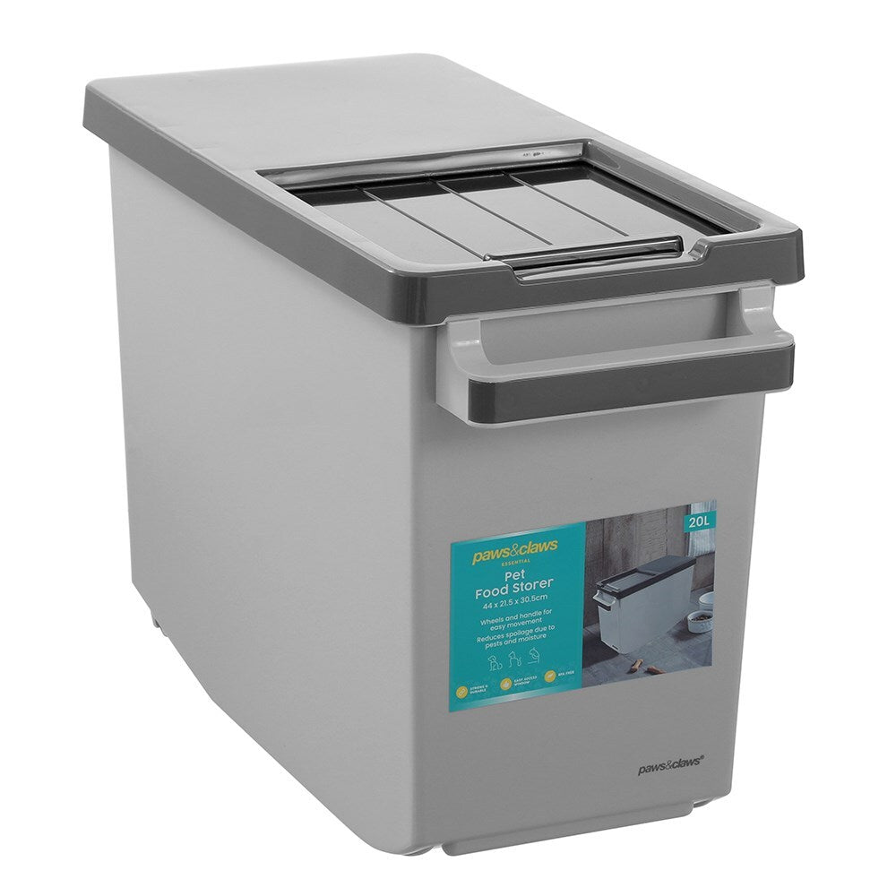 27100-paws-claws-44x30-5cm-20l-pet-food-storer-container