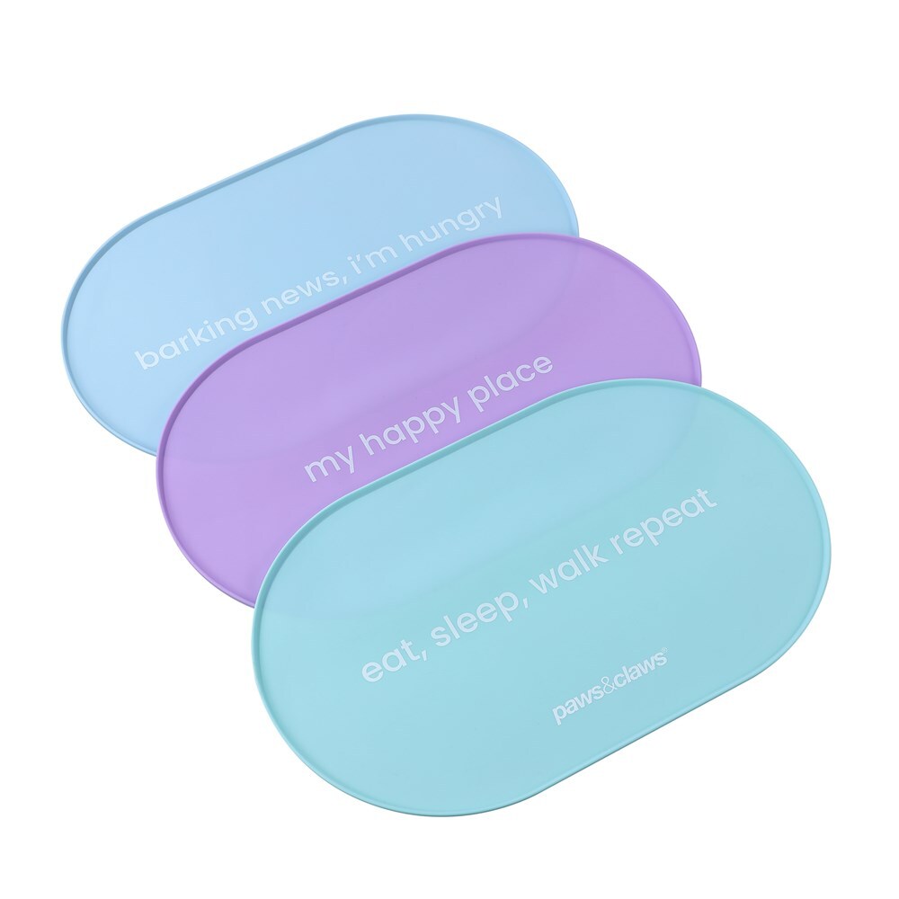 27209-paws-claws-pet-48x30cm-non-slip-oval-silicone-food-mat-assorted