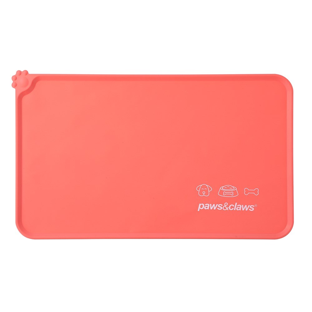 27216-paws-claws-pet-49x30cm-non-slip-rectangle-silicone-food-mat-assorted