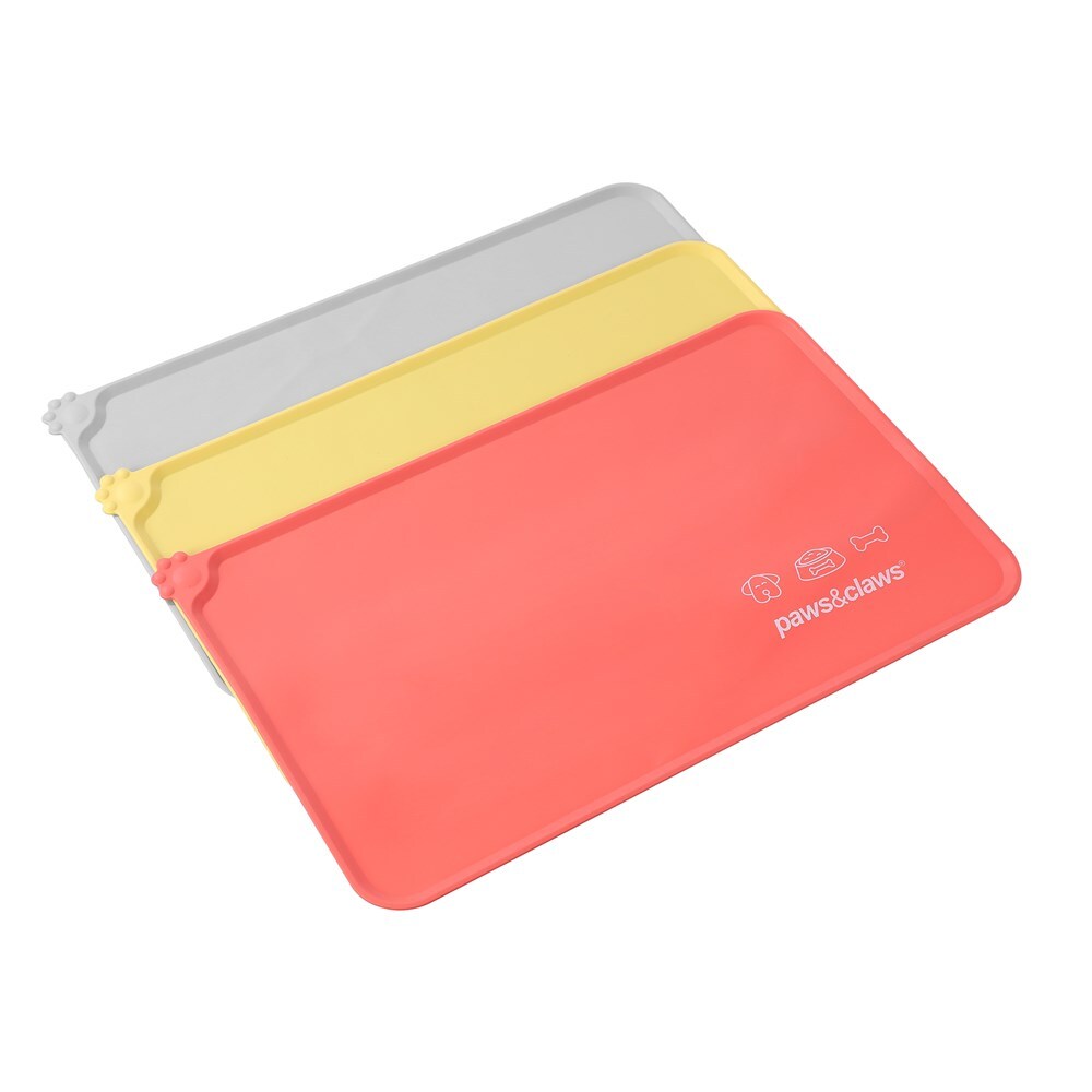 27216-paws-claws-pet-49x30cm-non-slip-rectangle-silicone-food-mat-assorted